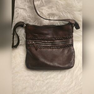 Villenca Holland Brown Leather Crossbody Bag | Genuine Leather